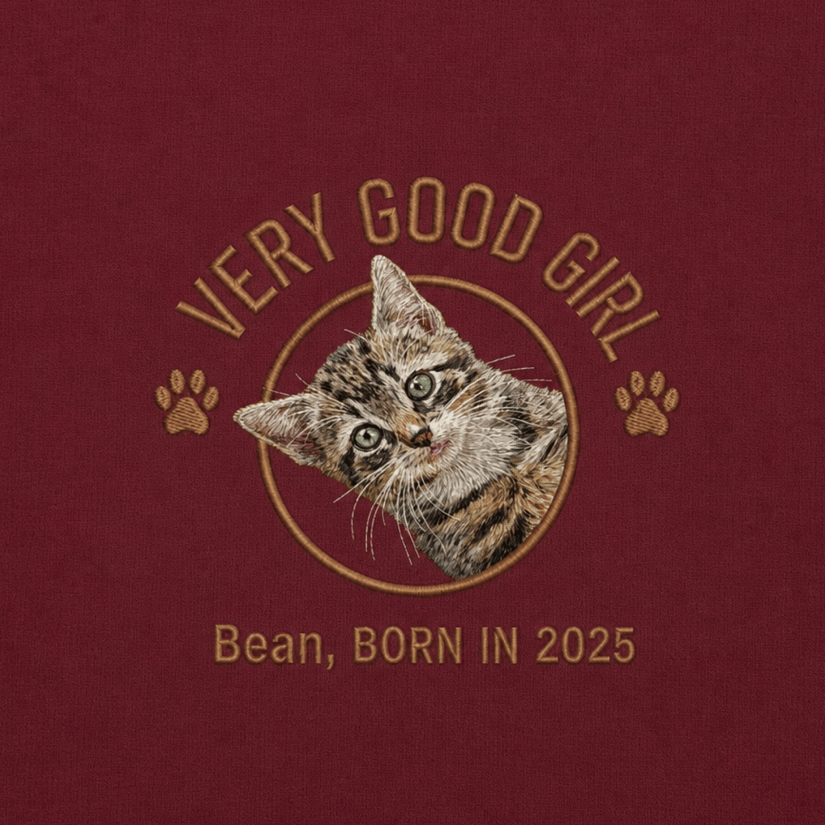 Custom Pet Embroidered Crest Stitch Sweatshirt