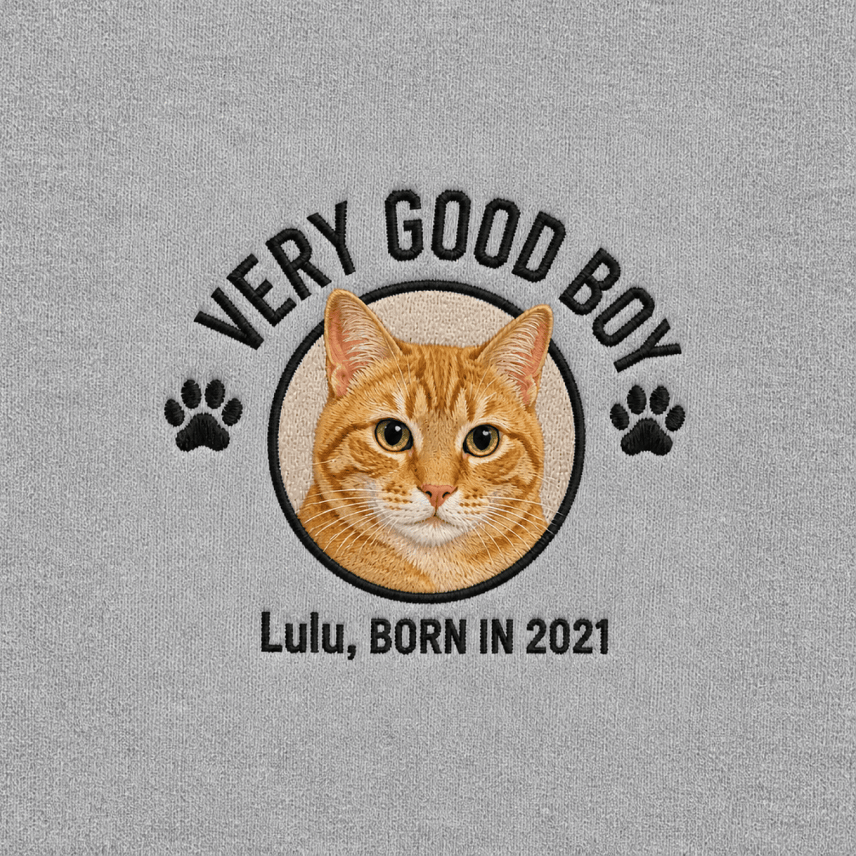 Custom Pet Embroidered Crest Stitch Sweatshirt