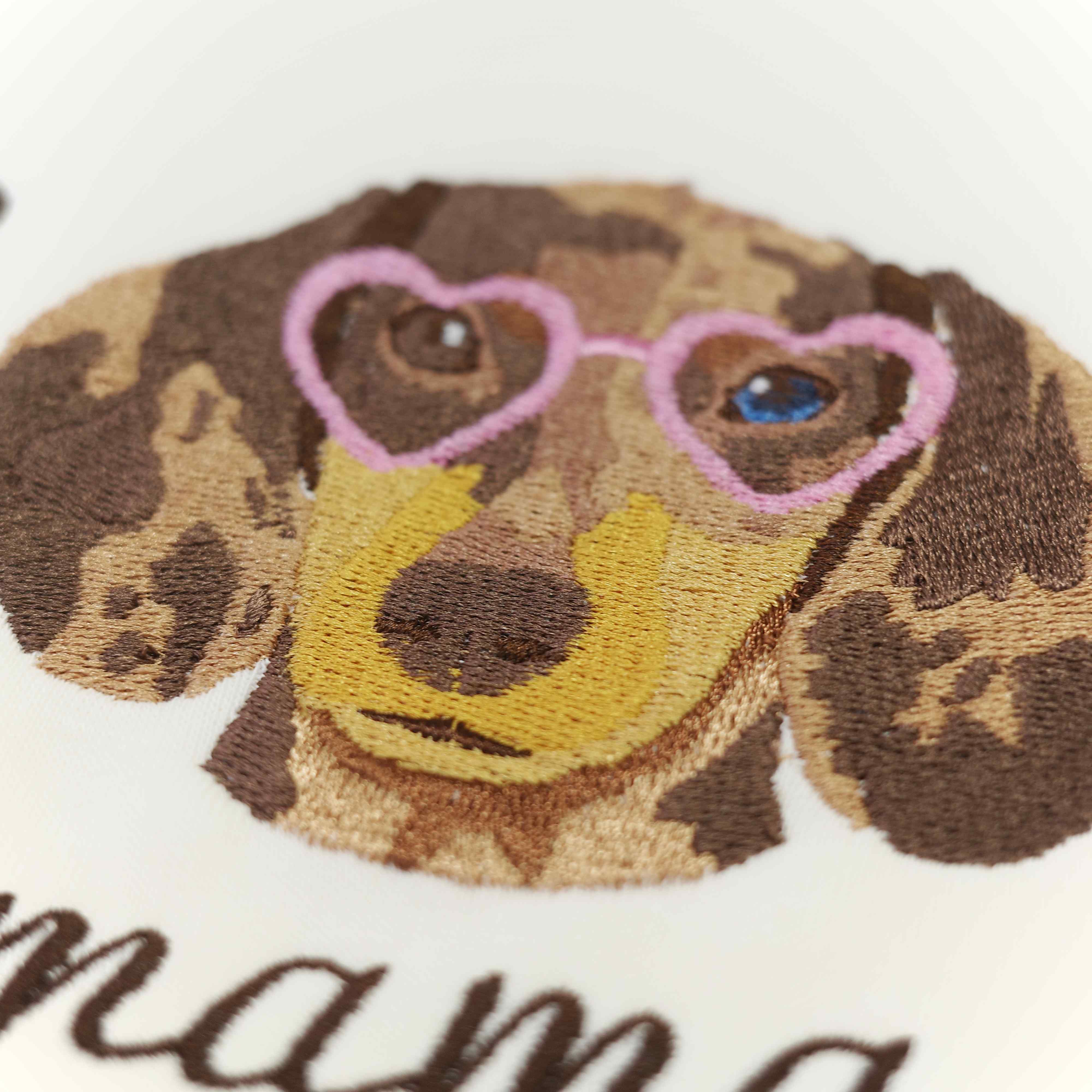 Custom DOG mama Embroidered Pet Portrait Hoodie