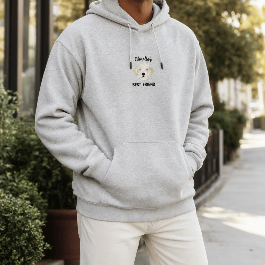 Custom Best Friend Embroidered Pet Portrait Hoodie