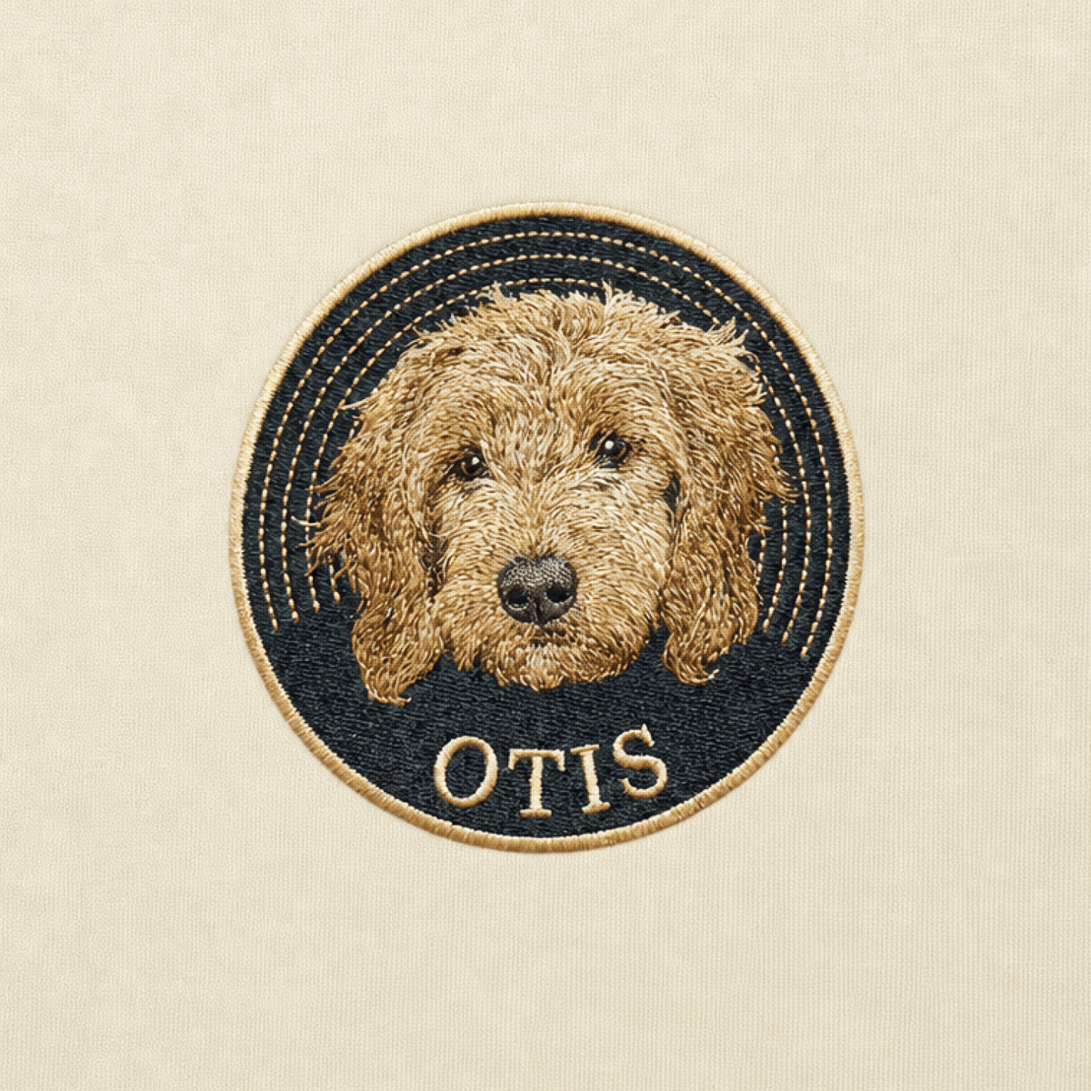 Custom Pet Embroidered Groove Stitch T-Shirt