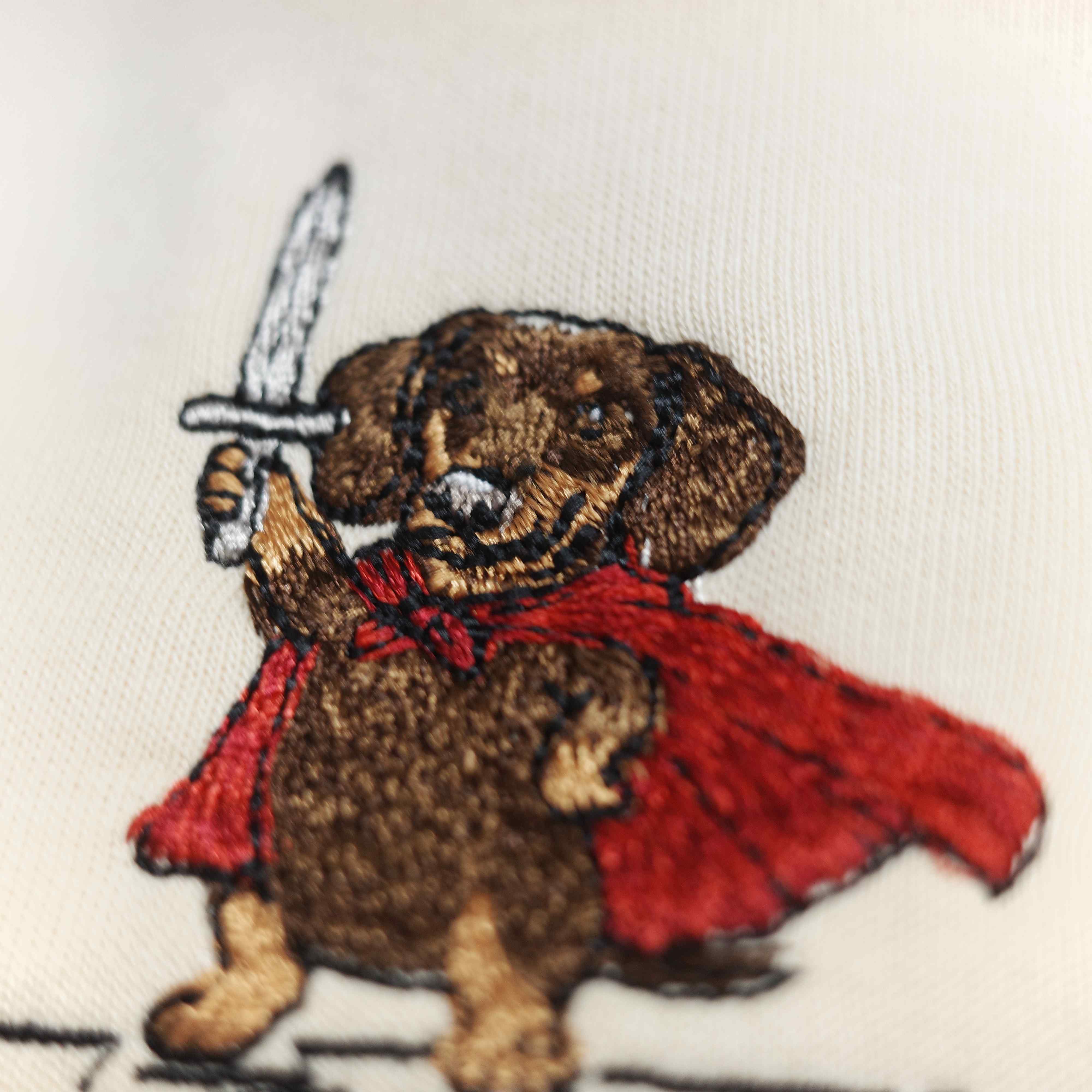 Custom HUZZAH Embroidered Dog Portrait Hoodie, Sweatshirt