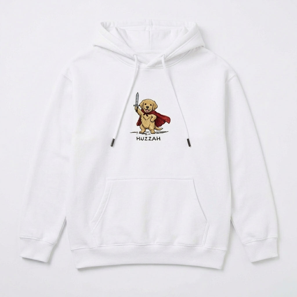 Custom HUZZAH Embroidered Dog Portrait Hoodie, Sweatshirt