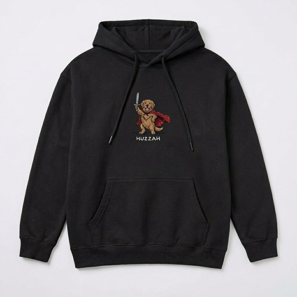 Custom HUZZAH Embroidered Dog Portrait Hoodie, Sweatshirt