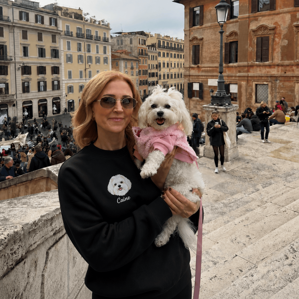 Custom Pet Embroidered Icon Stitch Sweatshirt