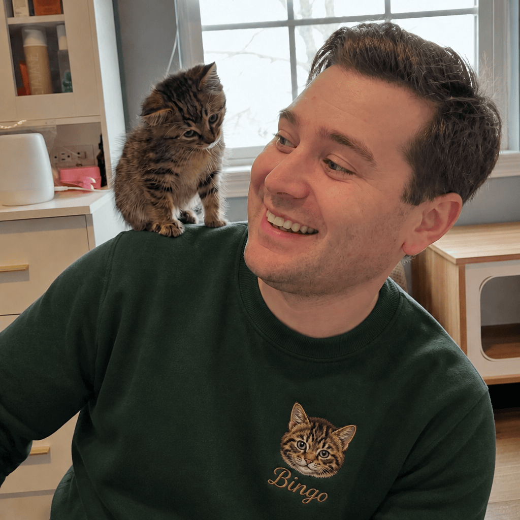 Custom Pet Embroidered Icon Stitch Sweatshirt