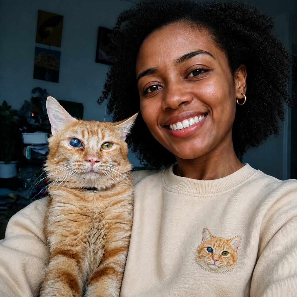 Custom Pet Embroidered Icon Stitch Sweatshirt
