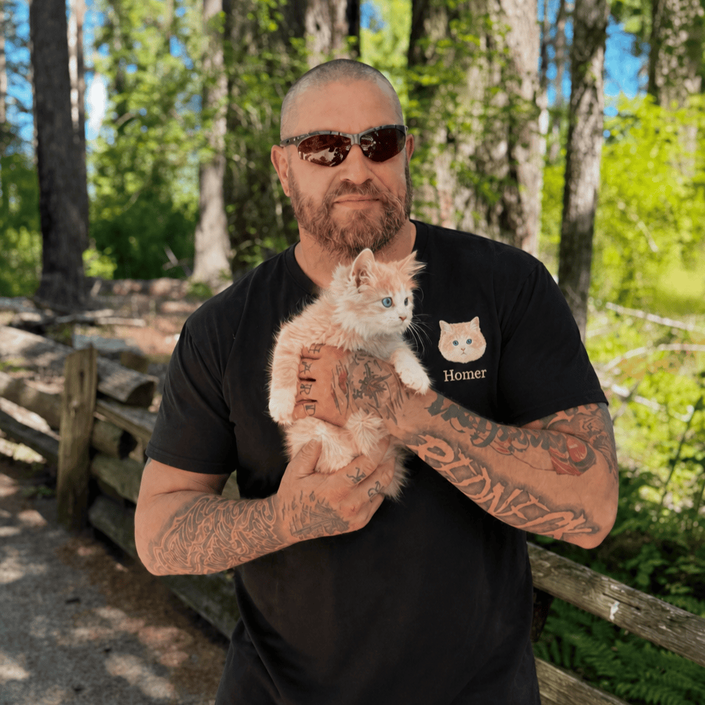 Custom Pet Embroidered Icon Stitch T-Shirt