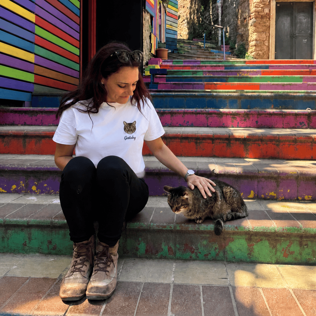 Custom Pet Embroidered Icon Stitch T-Shirt