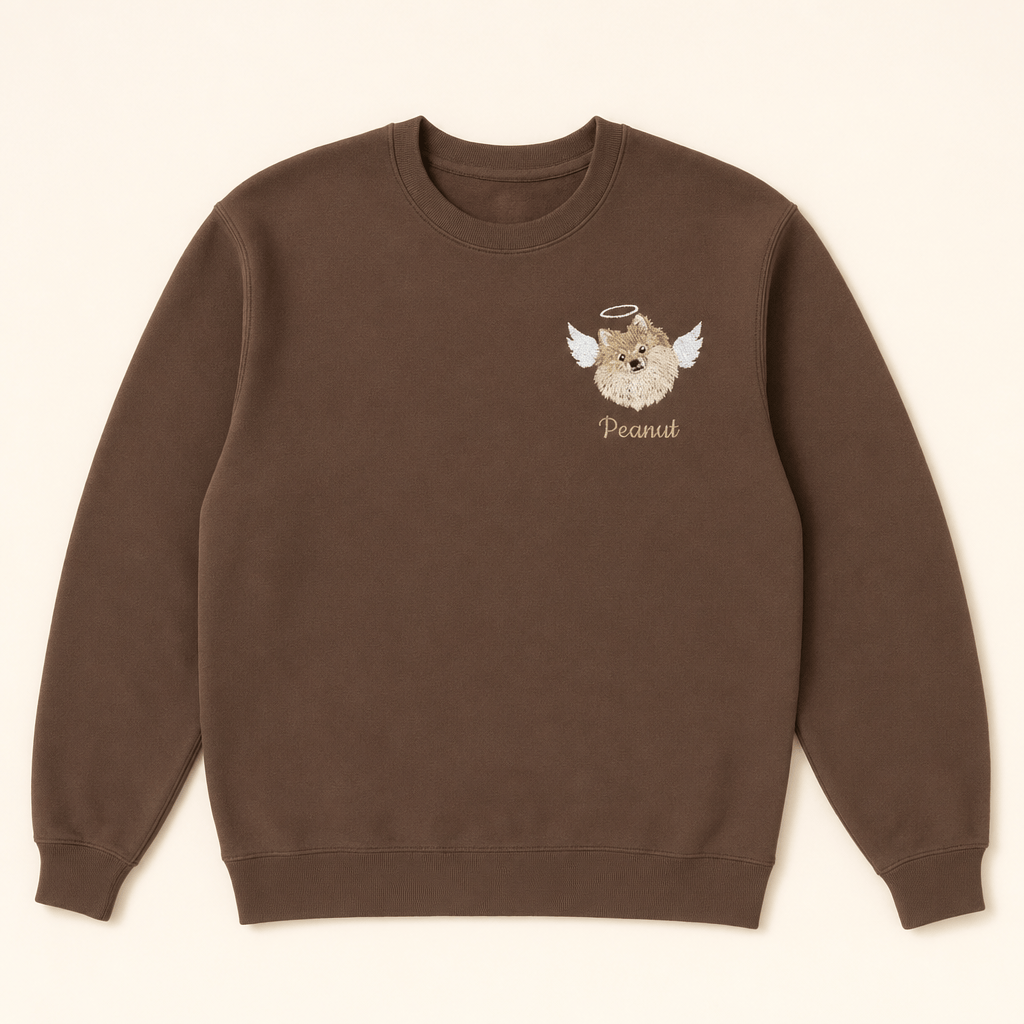 Custom Memorial Embroidered Pet Portrait Sweatshirt