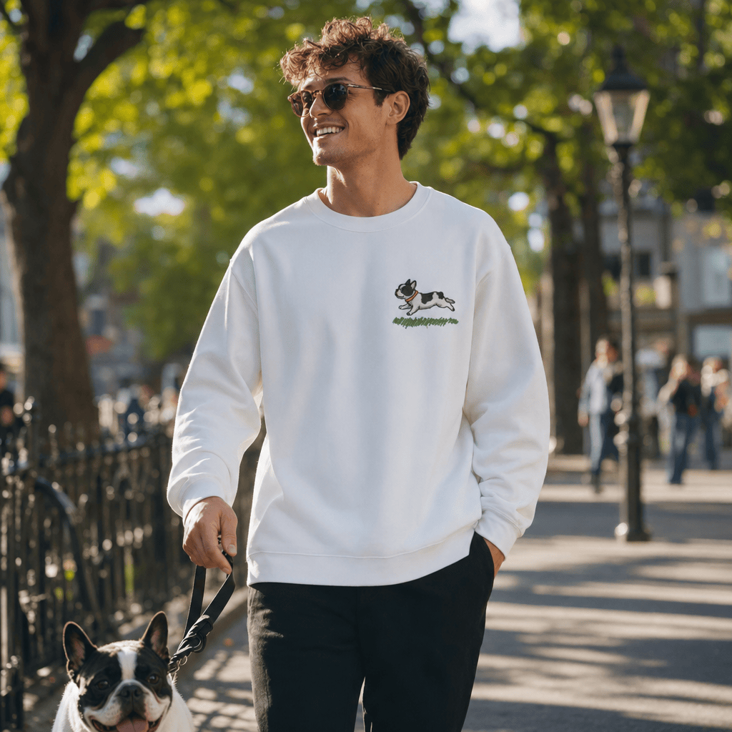 Custom Running Embroidered Pet Portrait Sweatshirt