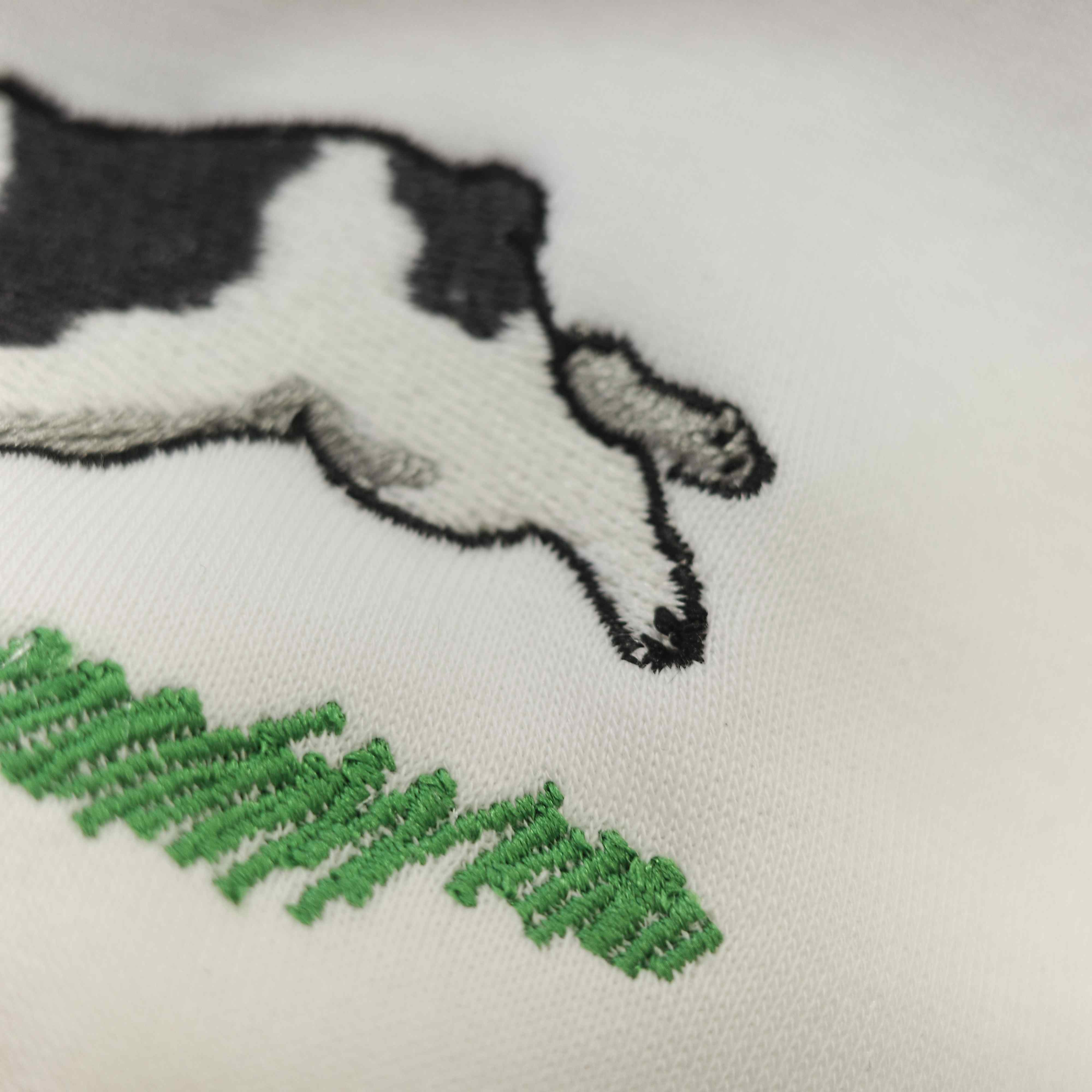 Custom Running Embroidered Pet Portrait Sweatshirt