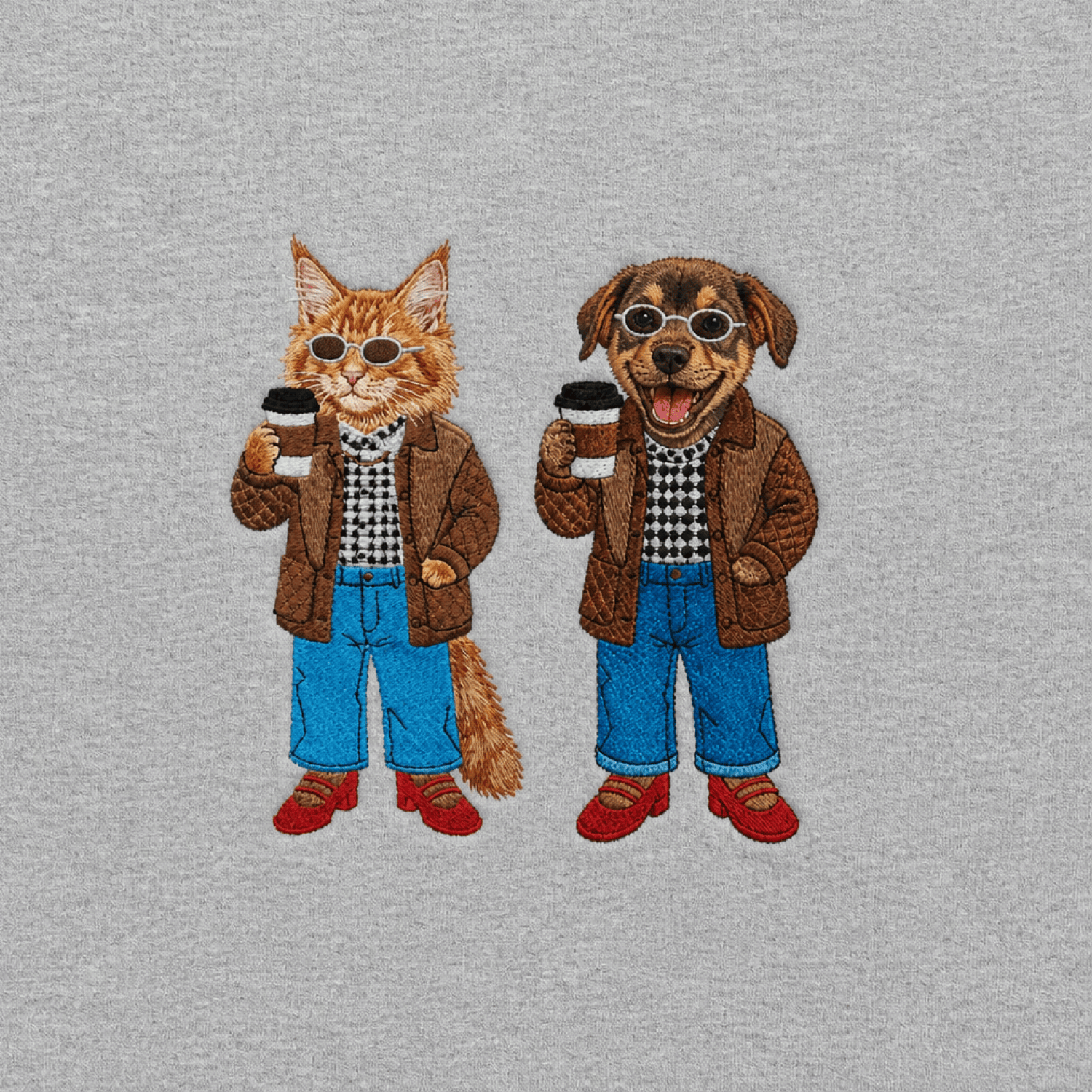 Custom Pet Embroidered Vogue Stitch Hoodie